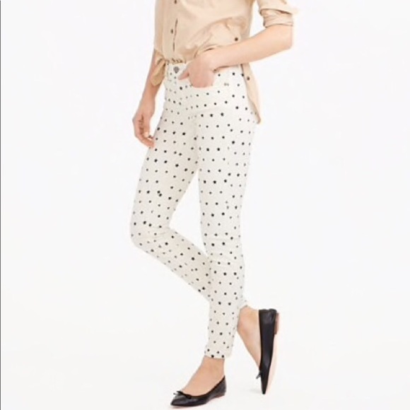 J. Crew Toothpick White Star Jeans - Picture 1 of 4